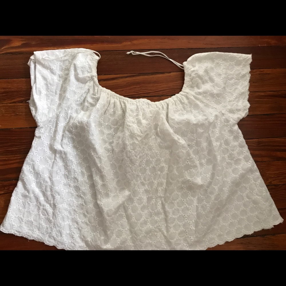 Cropped off shoulder top
